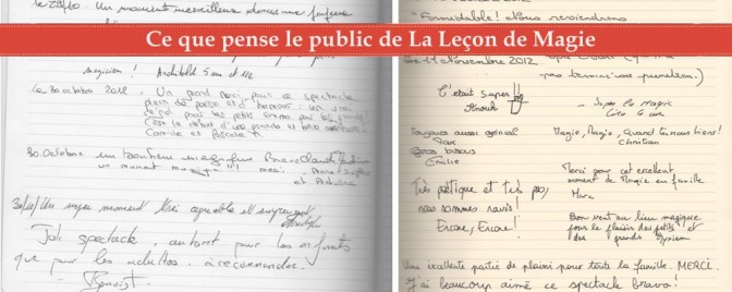 Le public aime La leçon de Magie